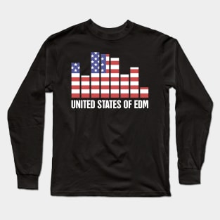 Patriotic USA Flag – United States of EDM Long Sleeve T-Shirt